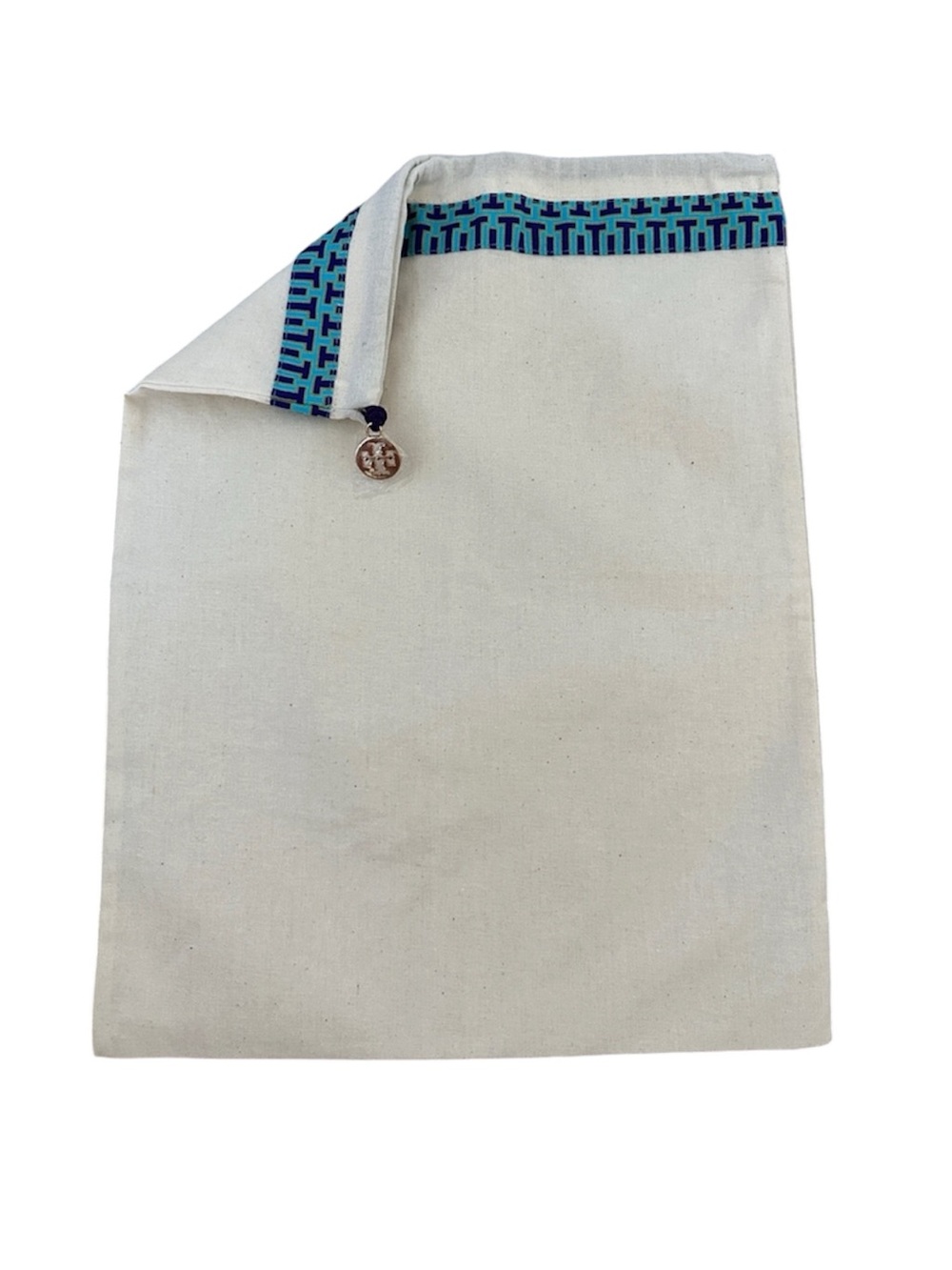 Authentic Tory Burch Canvas Dust Bag with Logo Charm